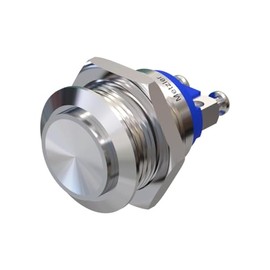 Metzler - Push button 19mm - IP67 IK10 - stainless steel - protruding - screw contacts