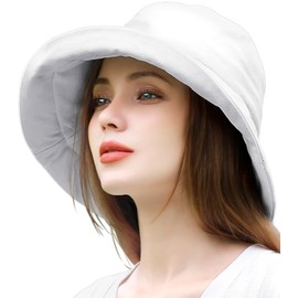 Elegant Hat with 100% UV Protection, Complete Sun Protection, For Women, UV Hat, Supervised by a Practicing Dermatologist, white (off-white)
