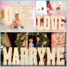 Multifunctional 4FT Marquee Numbers, corrugated plastic board, Quick Assembly in 5 Minutes Without Tools, for party decoration, disassembled into blank yard signs, Poster Board (Letters U)