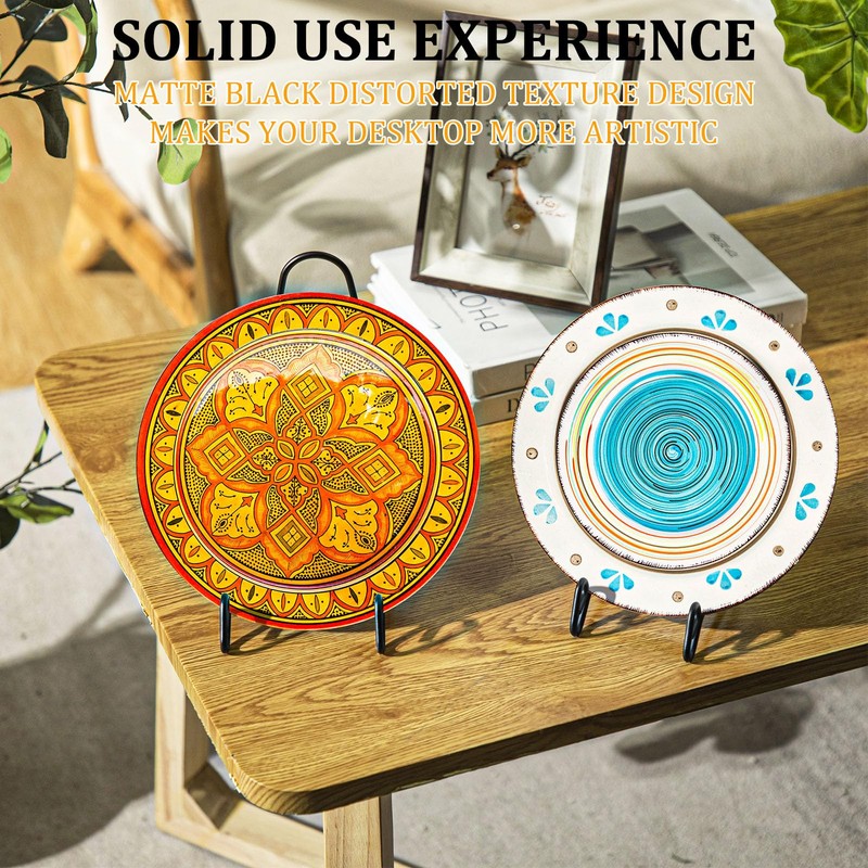Blulu 6 Pcs Bowl Display Stands Iron Large Medium Size