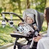 Baby Hanging Prams Toy with Rattle and Wind Chime, Black