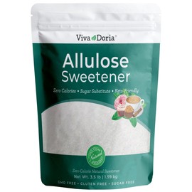 Viva Doria Allulose Sweetener, 3.5 Pounds (56 Ounces) | Zero Calorie Sugar Substitute | Great for Coffee, Tea, Cooking and Baking | Keto Friendly | Non-Erythritol, GMO Free, Gluten Free & Vegan Sweetener