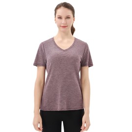 Merino Protect Base Layer Women Classic Strips Shirts Moisture-Wicking Tops for Travel Hiking