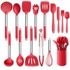 LIANYU 15-Piece Cooking Kitchen Utensils Set with Holder, Silicone Kitchen