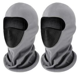 PasamontañAs Hombre, 2pk PasamontañAs para Moto, Balaclava para El Sol, ProteccióN UV y Transpirable, Capucha, para Moto, Ciclismo, Senderismo y Camping (MX/US, Alfa, Mediano, Gris Claro)