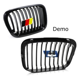 iJDMTOY Germany Flag Emblem Badge w/Grille/Mesh Mount Toggle Bolt Anchor Compatible with European Cars