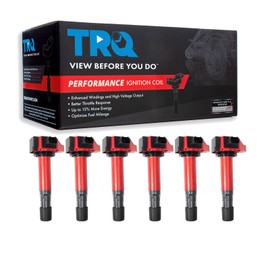 TRQ Performance Ignition Coil Set Compatible with 13-17 Accord 13-15 Crosstour 14-23 MDX 18-23 Odyssey 19-23 Passport 16-23 Pilot 16-18 RDX 17-23 Ridgeline 14-20 RLX 15-20 TLX