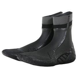 FELLOW Surf Boots, 0.2 inches (6 mm), Cold Protection, Fleece Lined, Surfing Shoes, Split Type, Thermal Brushed Material, Japanese Standard, Men's, Women's, For Cold Regions and Midwinters, Wetsuit, Black, 10.6 inches (27 cm)