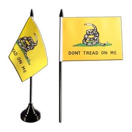Flaggenfritze Table Flag USA Gadsen Don't Tread on Me 1775 + Free Sticker