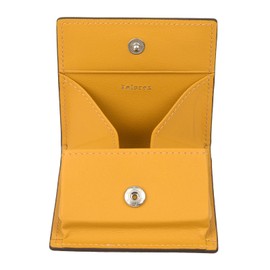 Valorex Coin Purse, Genuine Leather, Luxury Italian Leather, Easy to Use, Compact Wallet, Women's, Men's, yellow