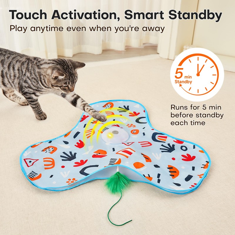 Potaroma Hide and Seek Interactive Cat Toys, Moving Concealed Wand