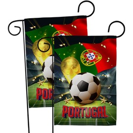 Ornament Collection FIFA World Cup Portugal 2 Pcs Banner Room Wall Art Flag Patio Lawn Garden Outdoor Decorations Indoor Tapestry Yard Signs Team Qatar Trophy Soccer Game Football Gifts