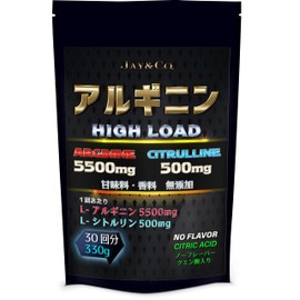 JAY&CO. Highest Quality 5,500 mg + 500 mg per time Arginine High Road (Power, Instantaneous, Explosive Type) (No Flavor, Tasteless, 30 Doses 11.2 oz (330 g)