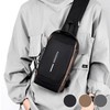 Male password lock type, water-resistant USB port Cross bag all black/ONE 2ea