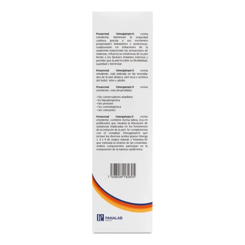 Panalab Proavenal Omegatopic Crema Emoliente 250g Piel Seca