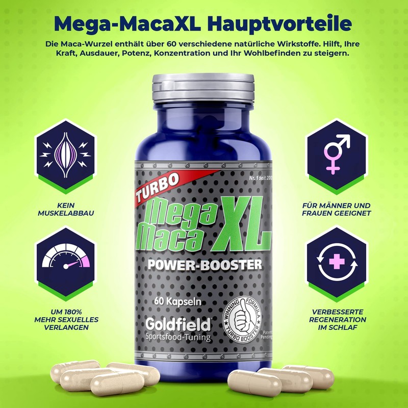 Goldfield Mega Maca XL - Natural Support for Your Fitness