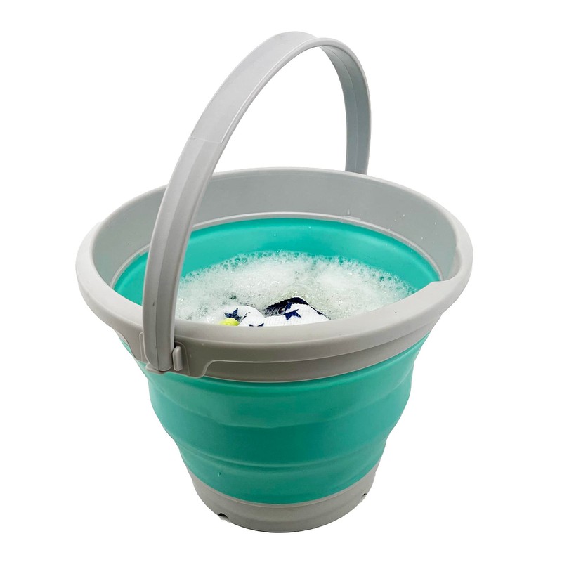 SAMMART 5.5L Foldable Plastic Bucket Collapsible Round Tub Portable Water