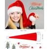 BleSky Long Christmas Santa Hat Adults Deluxe Plush Long Xmas