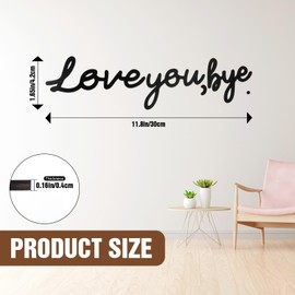 Love You Bye Wood Sign above Door Modern Wall Art, Boho Wood Grain Decor Wall Decor for Express Love and Warm for Family Lovers Gifts Living Room, Hallway, Entryway Valentine Decorations for Home
