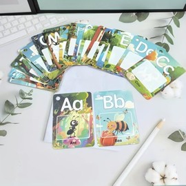 Alphabet Water Coloring Books for Toddlers - Aqua Painting Water Coloring Sorting Flash ABC Learning Cards, Mess Free Water Art Book Gift for 3 4 5 Year Old Kids, Travel Activity Toys (Animal)