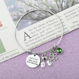 Gzrlyf Irish Dance Bracelet Irish Dancing Gifts Irish Step Dance Charm Irish Dancer Jewelry (Irish Dancing bracelet)