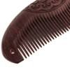 Natural Wood Comb Sandalwood Comb 11.5cm Half Round Dark Brown