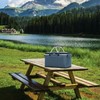 Picnic Bag Foldable Picnic Basket Insulated Comfortable Handle Ice Pockets