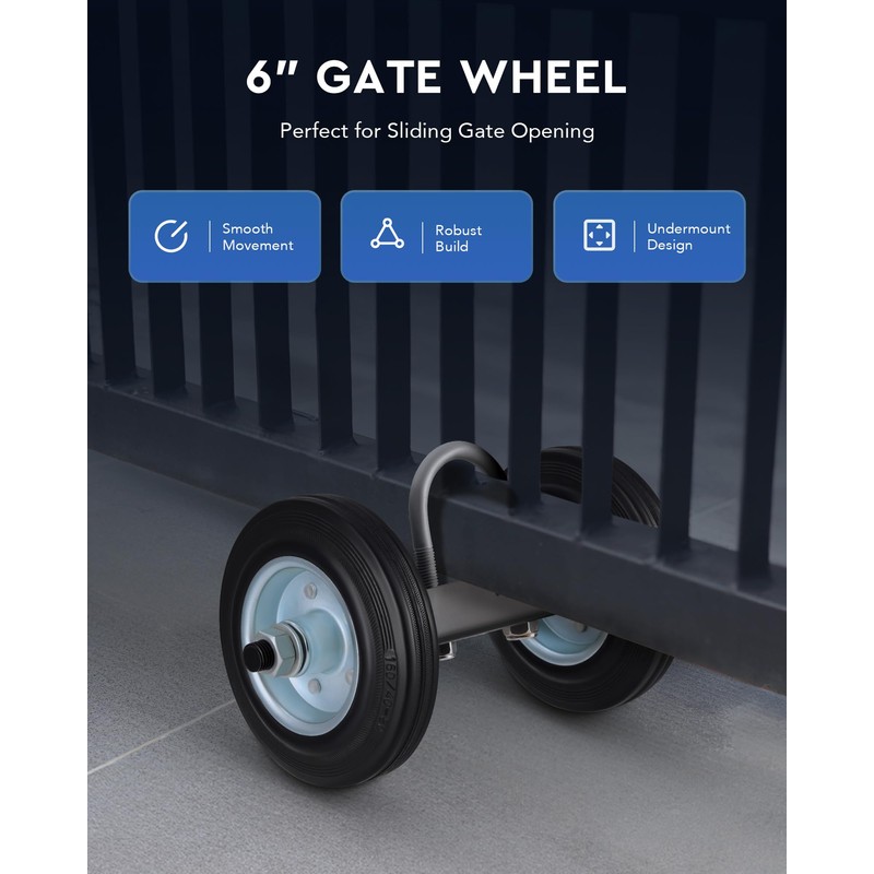 CO-Z 6" Heavy Duty Sliding Gate Wheel for Metal Tube,