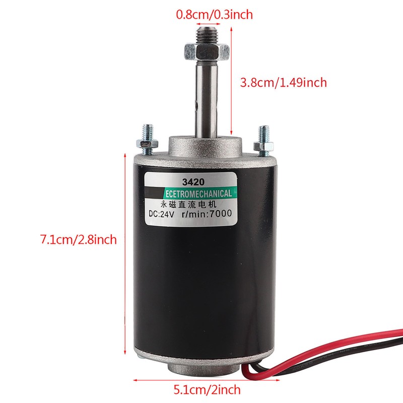 12/24V 30W High Speed CW/CCW Permanent Magnet DC Motor For
