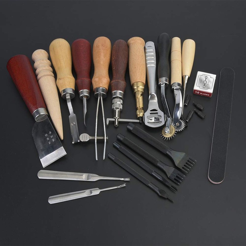 Leather Craft Sewing Kit, 19 Pieces/Set Leather Craft Punch Tools,
