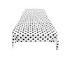 Backdrop King Inc, Square Polka Dot Poly Cotton Tablecloth. (Black
