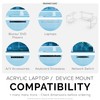 BRAINWAVZ Transparent Under Desk Laptop Holder Mount with Adhesive &