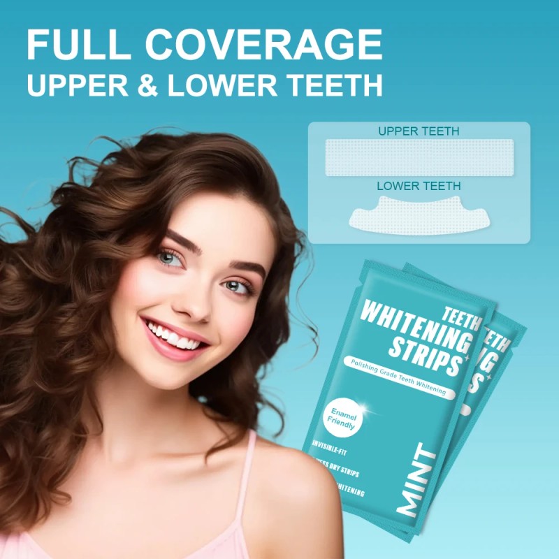 Yellow Stains Removal Teeth Whitening Strips 30 Minutes Brighten Tooth