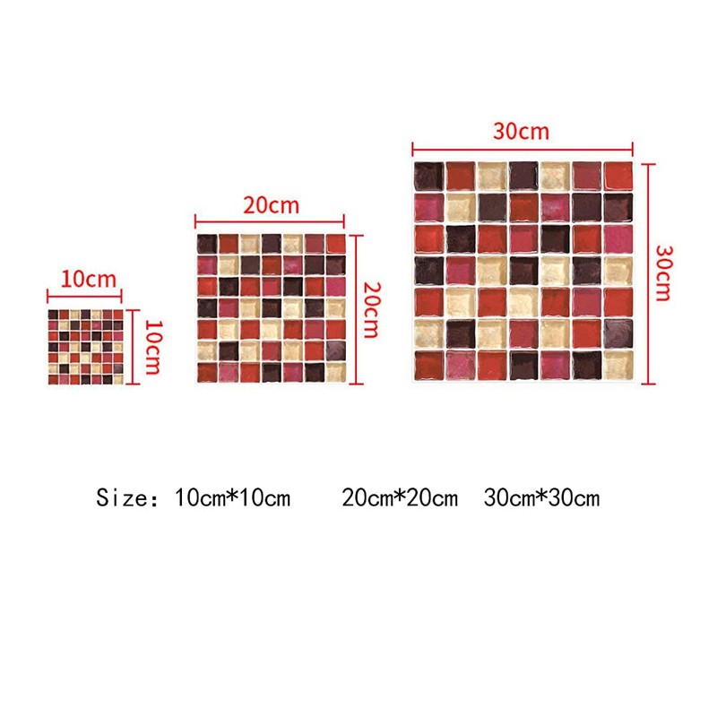 CONPHERON Pack of 20 Tile Stickers for Kitchen and Bathroom