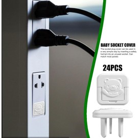 [UPGRADE 2.0] Outlet Covers Baby Proofing with Hidden Handle (24 Packs),Outlet Plug Covers 3-Prong for Baby Safety,Socket Cover Protector Cap to Prevent Your Child from Power Shock Hazard,AUS Standard
