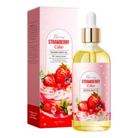 Aceite Facial Y Corporal Bioaqua 100ml Nutre Body Oil Tarta De Fresas Para Masajes Hidratación Y Suavidad