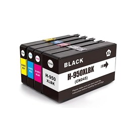 Genérico Kit 5 Colores Cartucho Compatible 950 XL y 951 XL, 2 Negros, 1 Cian, 1 Magenta y 1 Amarillo para impresoras 8100, 8600, 8600 Plus, 8610, 8615