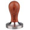 Coffee Tamper Espresso Press 304 Stainless Steel Flat Base Wooden