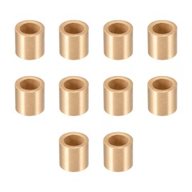 sourcing map Bearing Sleeve 8mm Bore x 12mm OD x 12mm Length Self-Lubricating Sintered Bronze Bushings 10pcs