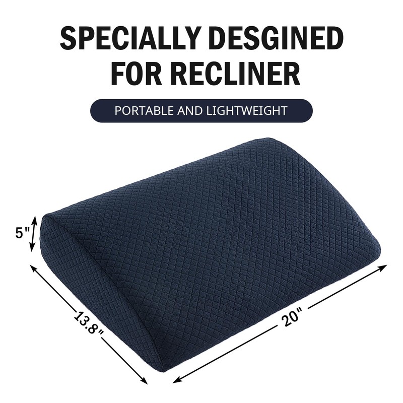 HOMBYS Lumbar Support Pillow for Recliner Chair, Memory Foam Back