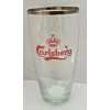 Vintage 1960's Carlsberg beer red crown Logo gold rimmed Pilsner
