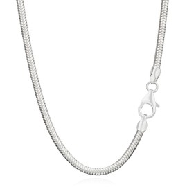NKlaus Genuine 925 Sterling Silver Snake Chain Silver Chain 2.40 mm Wide, Silver