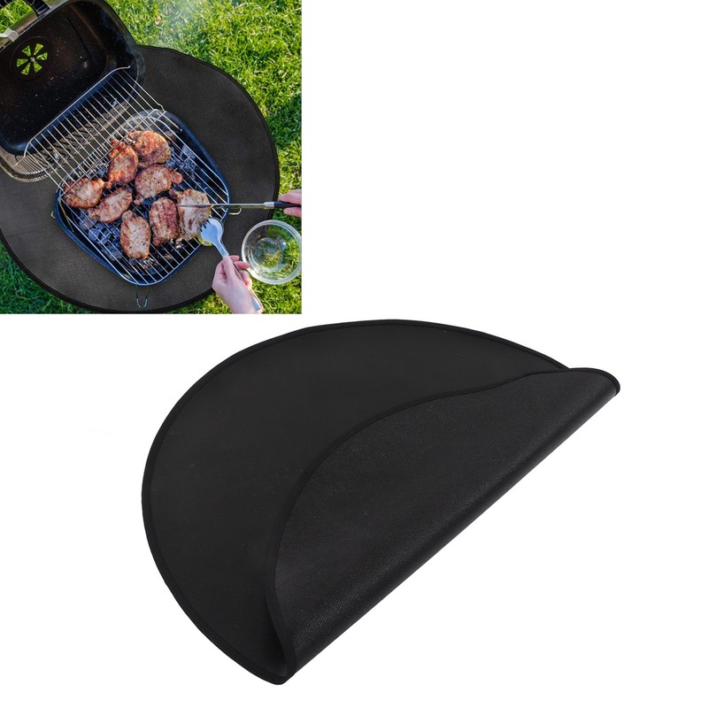 Grill Mat Fireproof High Temperature Resistance Washable Reusable Round BBQ