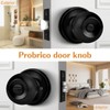 Probrico Flat Black Ball Privacy Door Knobs, Interior Bedroom Bathroom