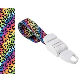 ROLSELEY Medical Nurse Tourniquet with MULTICOLOUR RAINBOW LEOPARD ANIMAL Pattern with ABS Plastic Buckle Latex Free Elastic Band Perfect for Doctors, Nurses, Students and Paramedics
