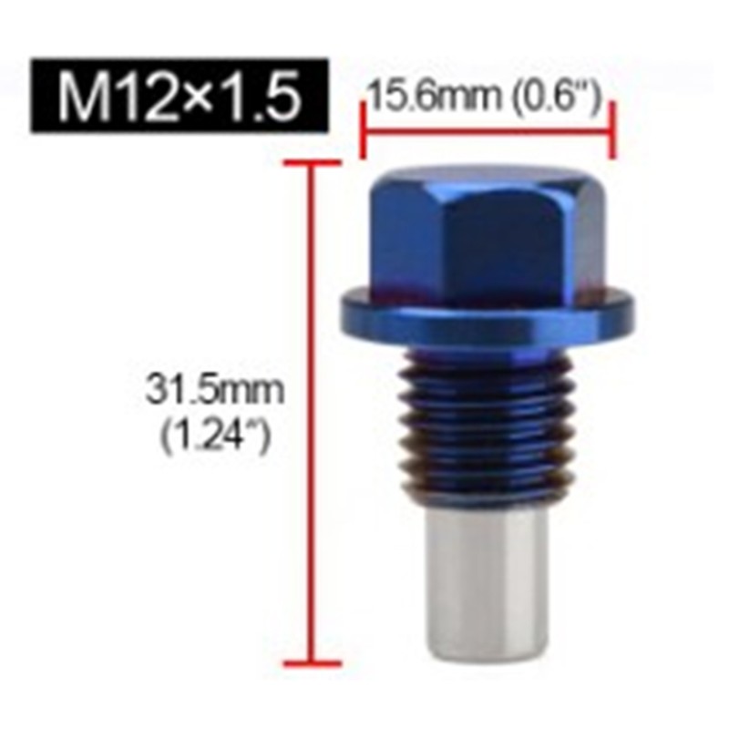 Aluminum Alloy Magnetic Oil Pan Sump Return Drain Plug Bung