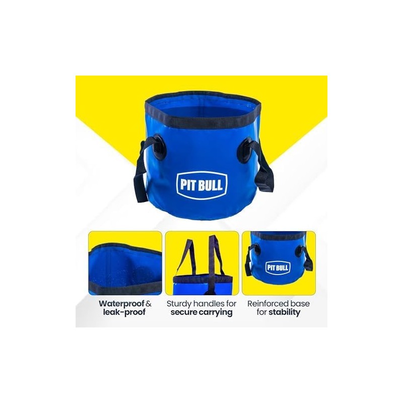 11L Leak-Proof Plumbers Bucket – Collapsible, Heavy-Duty, Reinforced Base –