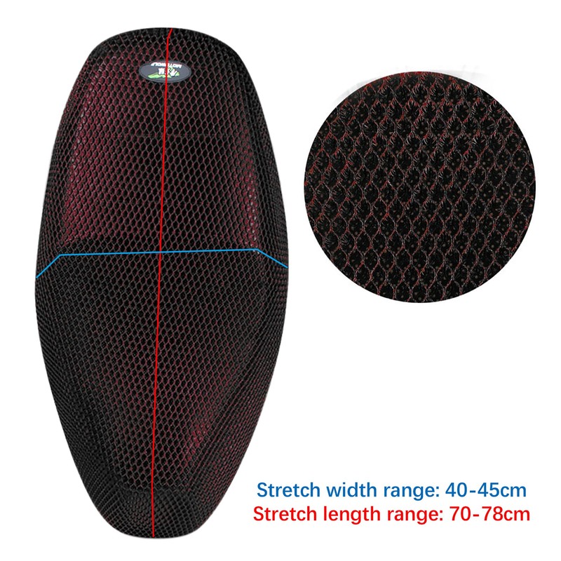 sourcing map XL 3D Motorcycle Seat Cover Breathable Mesh Net