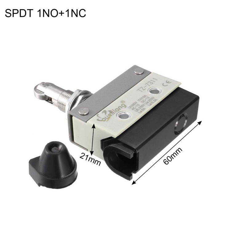 uxcell TZ-7311 SPDT 1NO+1NC Panel Mount Roller Plunger Type Momentary