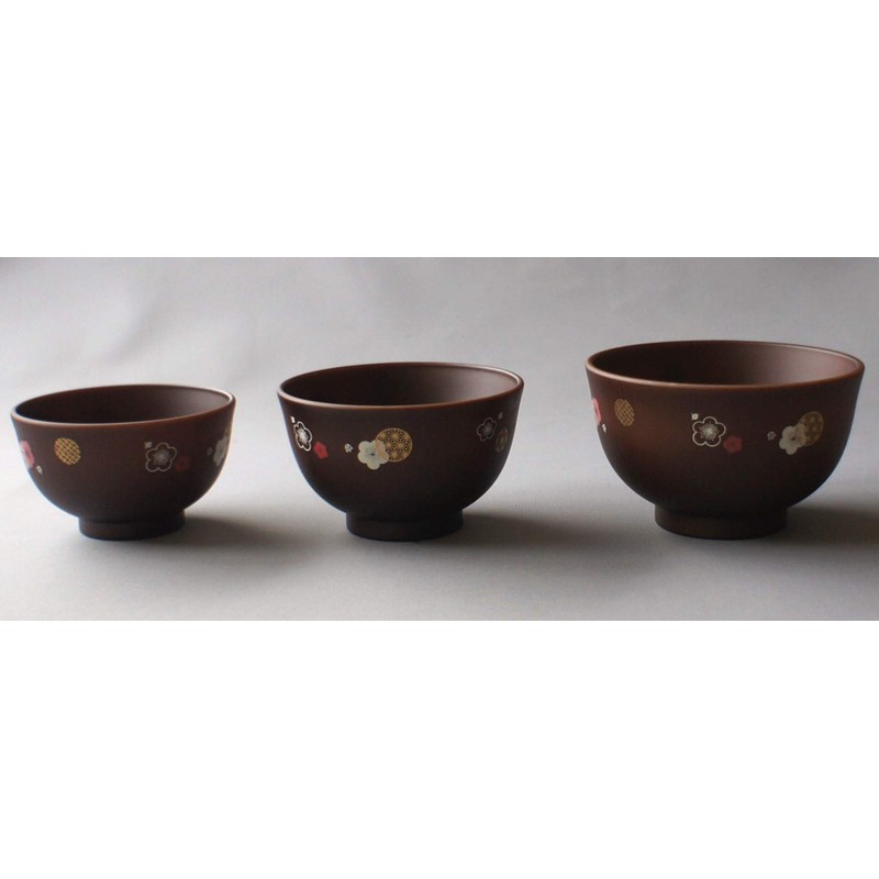 Soup Bowl Wood Grain Small Plum Pattern